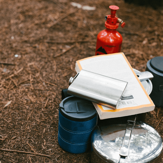Backpack with essential hiking tools for survival.