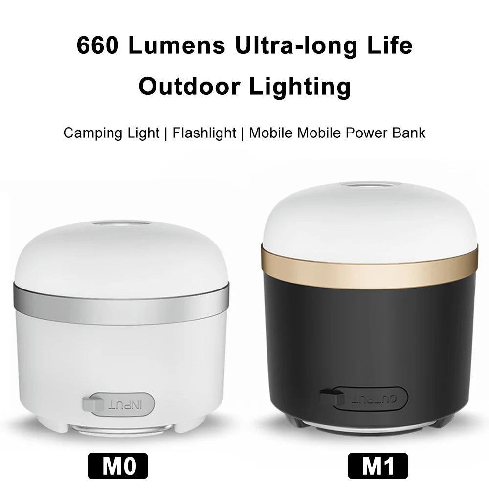 Person using the Trailblazer Lantern as a mobile power bank, charging a smartphone in a remote outdoor location.
