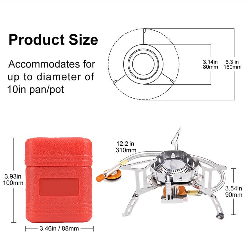 Suitable for various gas tanks with windproof gas burner