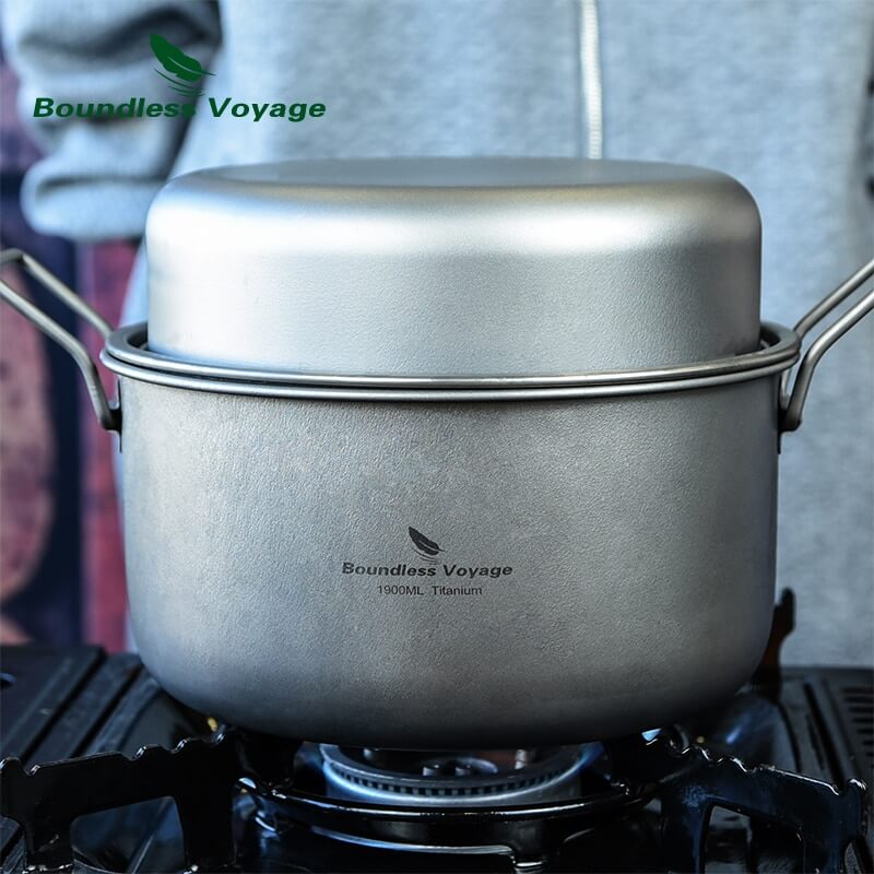 Easily transportable with the included storage bag of Boundless Voyage Titanium Set