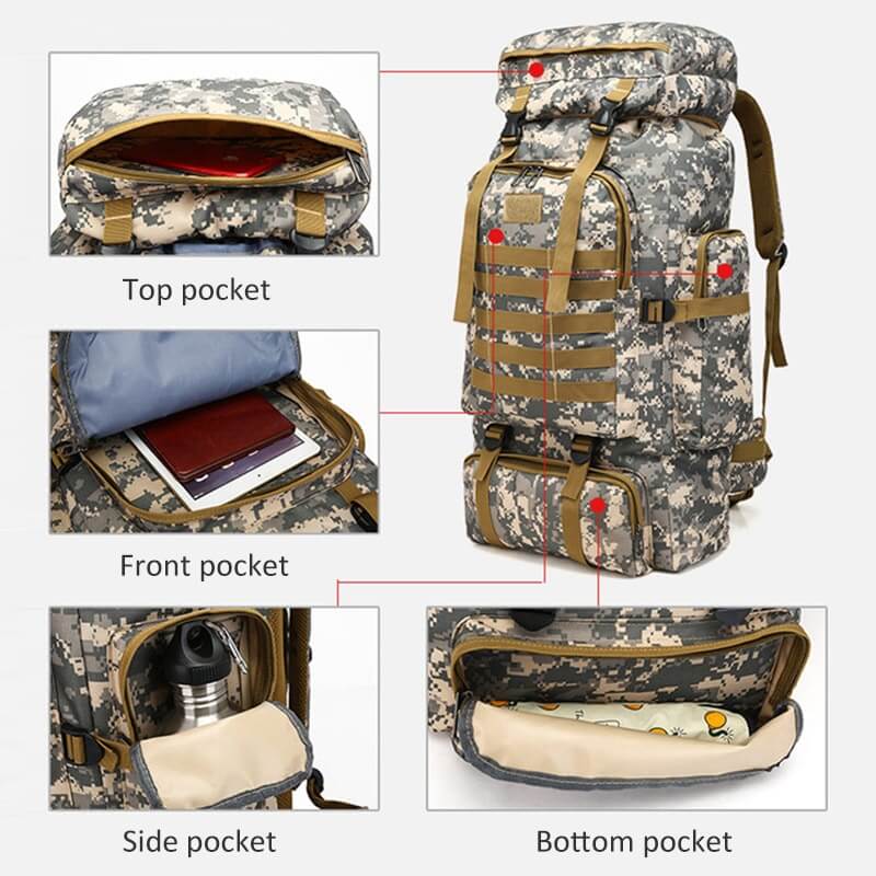 Voyager 80L backpack with 80L large capacity for outdoor travel