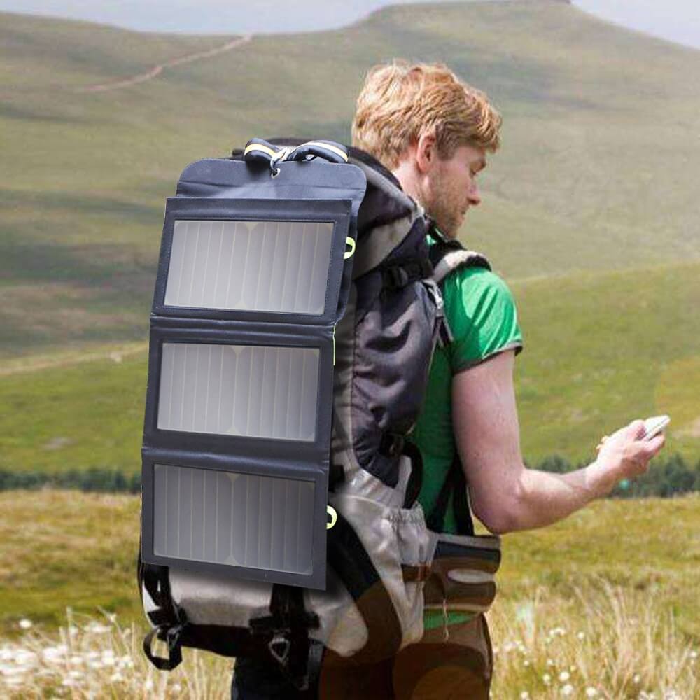 Lightweight 20W solar panel with foldable design and 10000mAh lithium polymer battery