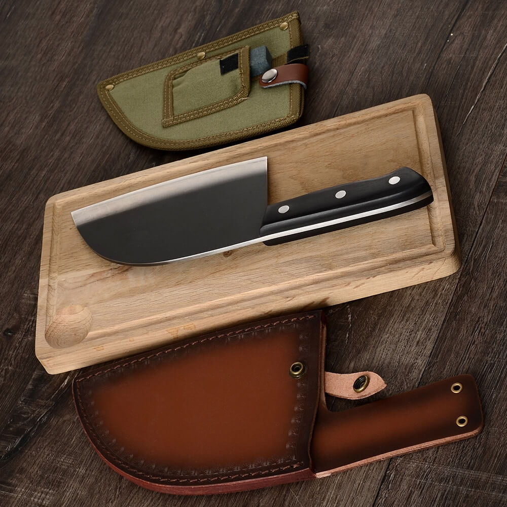 Never be without a reliable cutting tool at the campsite with this durable cooking knife