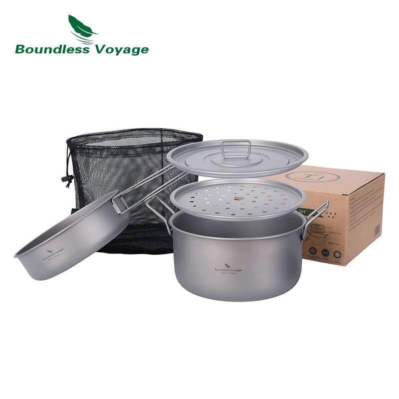 Cook with confidence using the 99.8% pure titanium of Boundless Voyage Titanium Set