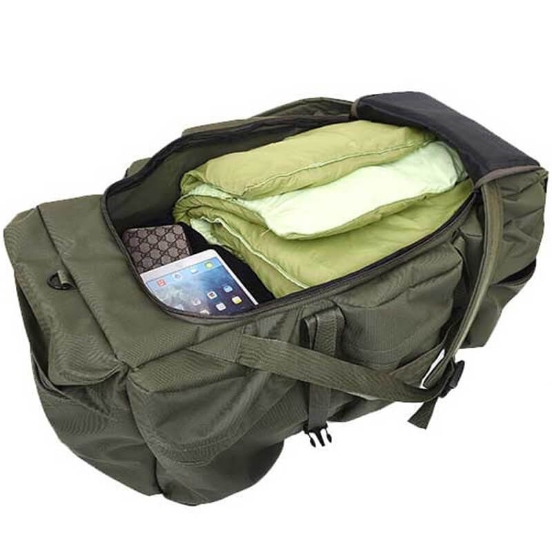 Durable construction of Tactical 90L backpack