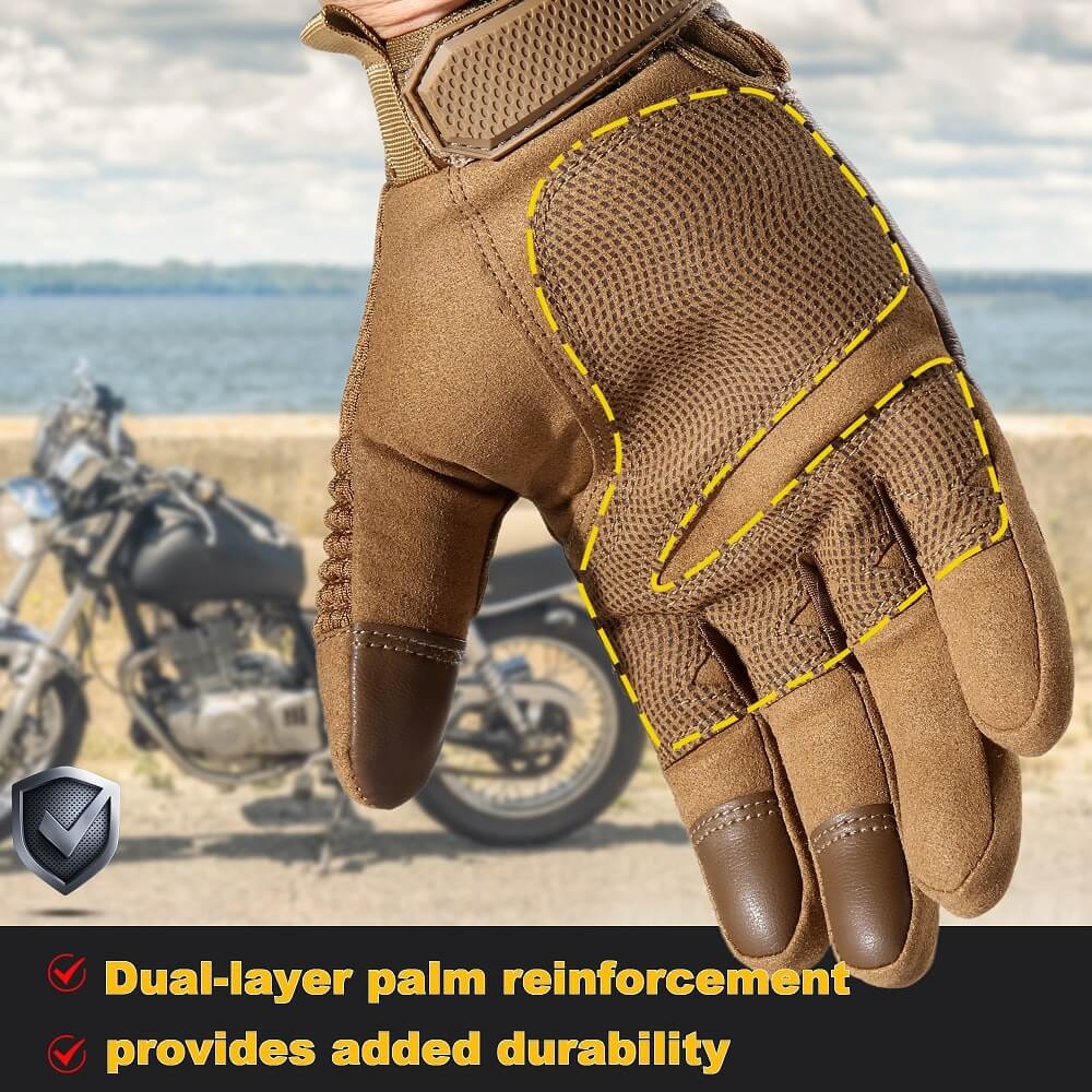 Leather Tactical Gloves, perfect for military combat, airsoft, driving, and cycling