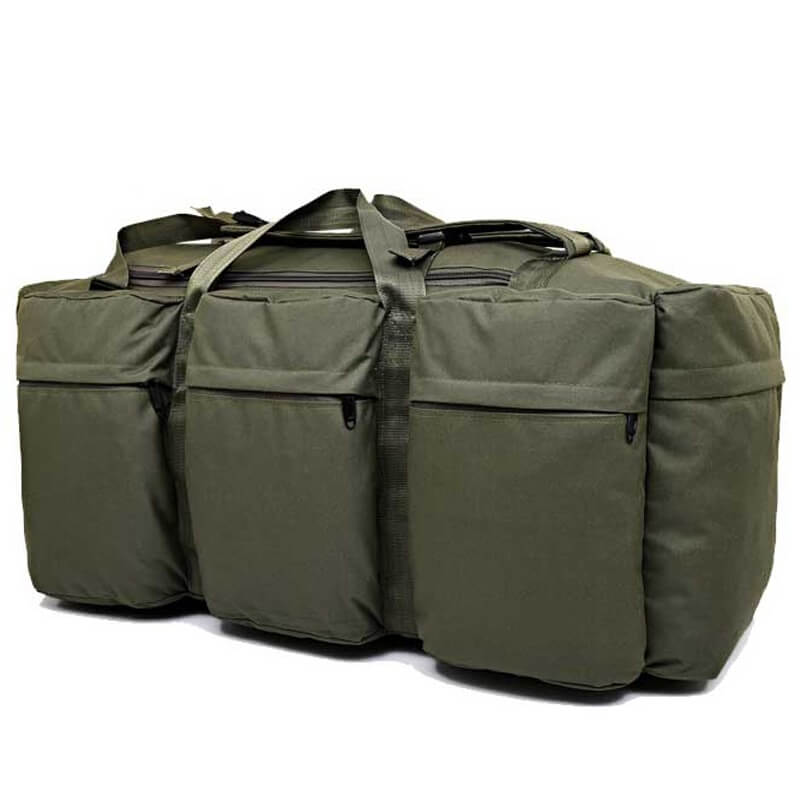 Tactical 90L backpack in use on a camping or trekking trip