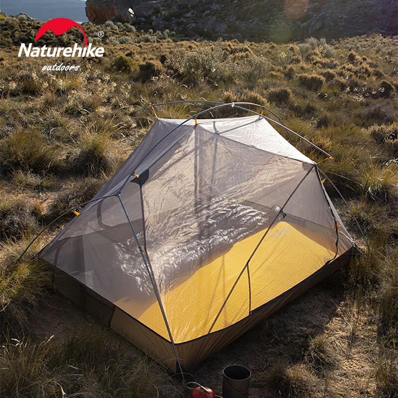 Naturehike Mongar Ultralight 2-Person Camping Tent setup on a mountain top