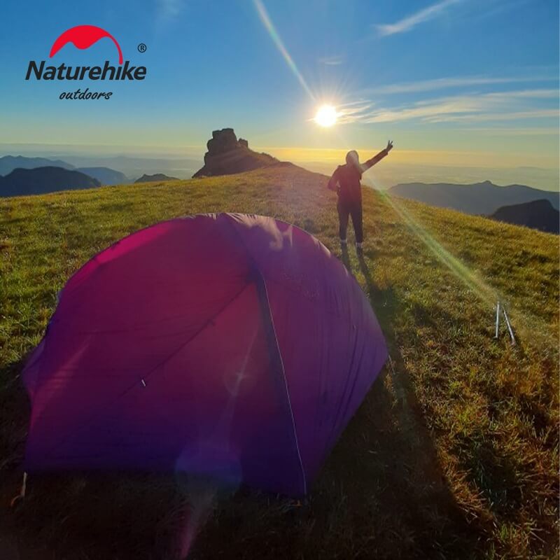 Naturehike Mongar Ultralight 2-Person Camping Tent's spacious interior of 255*210*100 cm