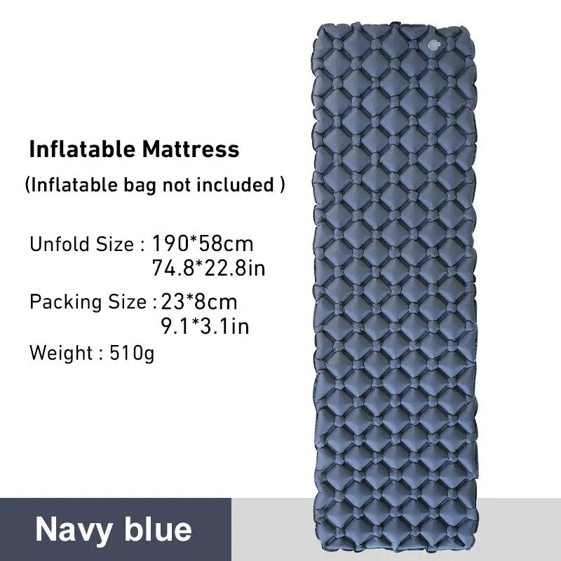 WESTTUNE TrailBlazer Mattress placed on rocky ground, displaying its robust material that withstands tough outdoor conditions.