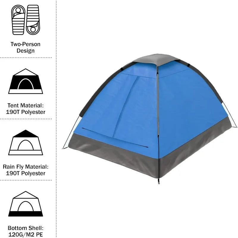 DZQ ExploreMate: Lightweight 2-Person Camping Haven in Blue