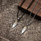 Versatile Odin’s Gungnir Spear Necklace shown with an alternative leather band option, perfect for those who prefer a rustic look.