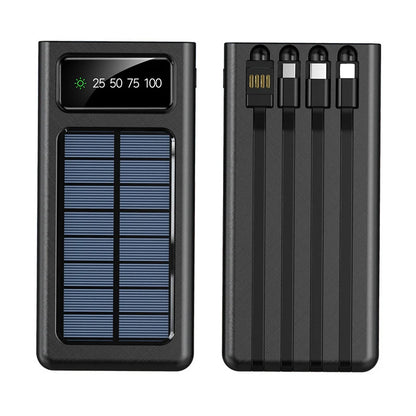 Profile view of the SolarXtend PowerHub 80K, focusing on its robust plastic shell and compact design, ideal for travel and outdoor activities.