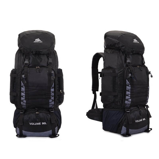 Voyager 90L Camping and Hiking Backpack in black color