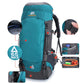 Trailblazer 65L: Waterproof & Dustproof Unisex Nylon Camping Backpack