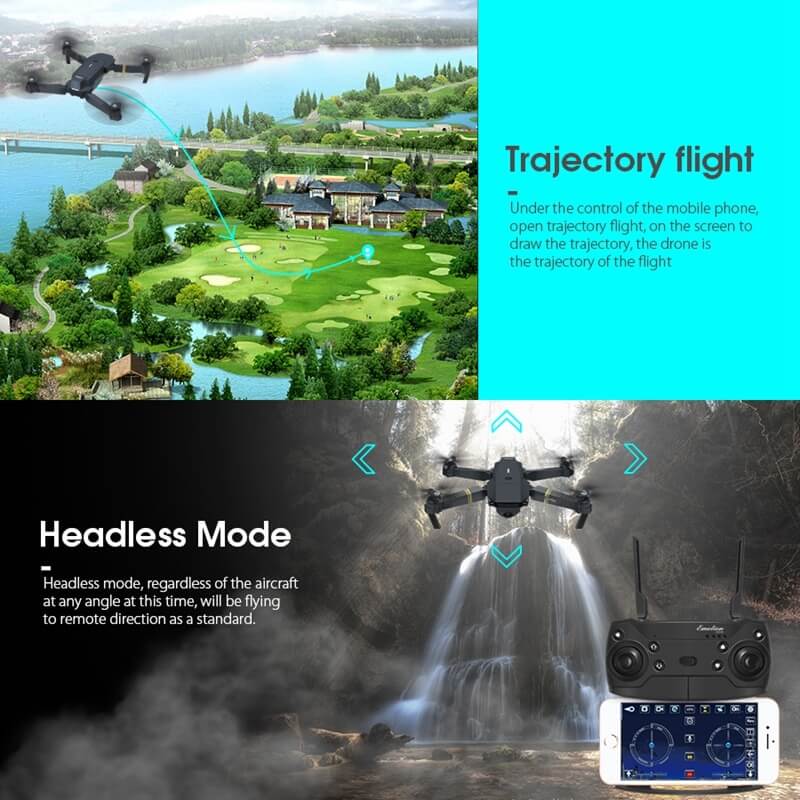 App-controlled quadcopter drone with flight time of 7-9 minutes