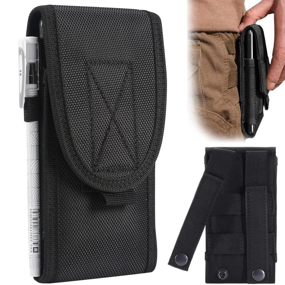 Moolo Tactical Military Phone Pouch Waist Clip-On Holster Bag
