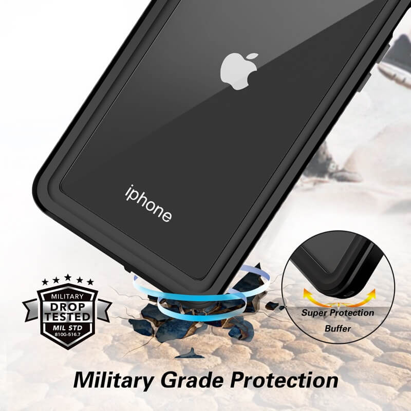 iPhone protected by HydroShield case in a snowy environment