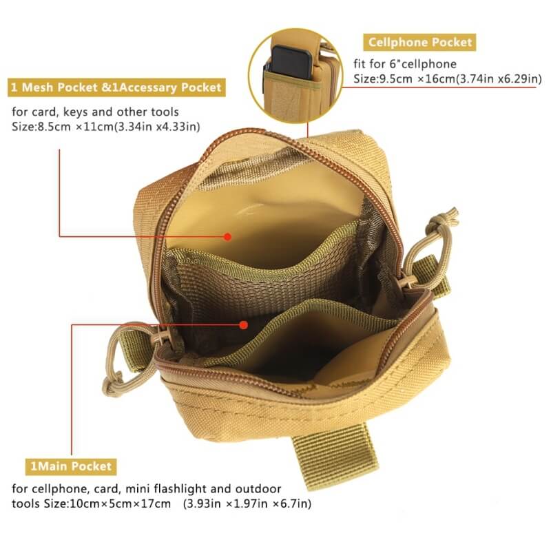 1000D military waist bag in a variety of colors#