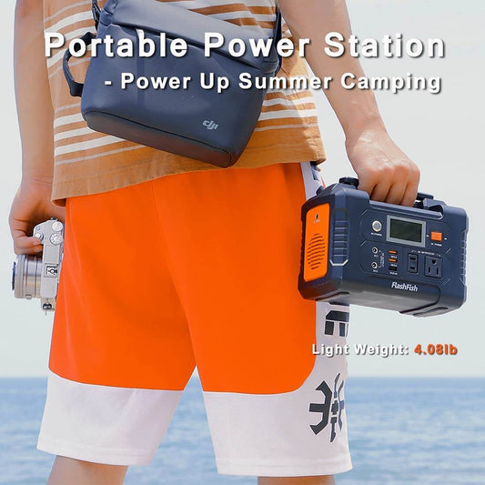 Multipurpose portable power source with interchangeable plugs