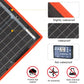 Compact and portable solar panel, measuring 28x21x0.9 inches when folded