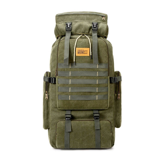 Tactical 70L camping backpack in military style