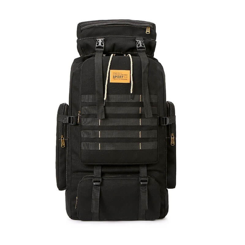 Multiple pockets for organization on Tactical 70L backpack